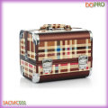 Warm Check Prnting Medium Size Combination Lock Cosmetic Case (SACMC031)